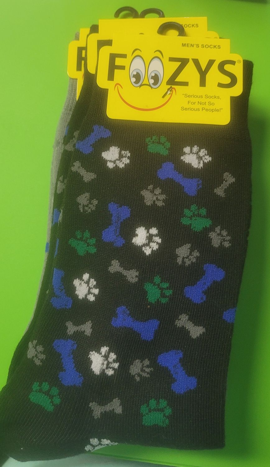 Foozy Socks Bones and Paws-Men