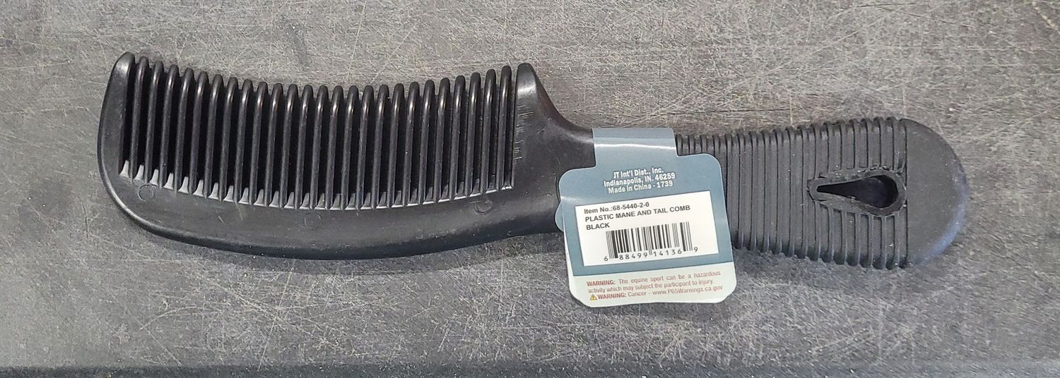 Tough 1 Polymar Mane/Tail Comb Black
