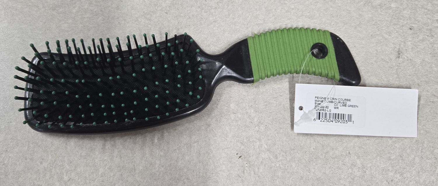 Mane Comb Curved-Green