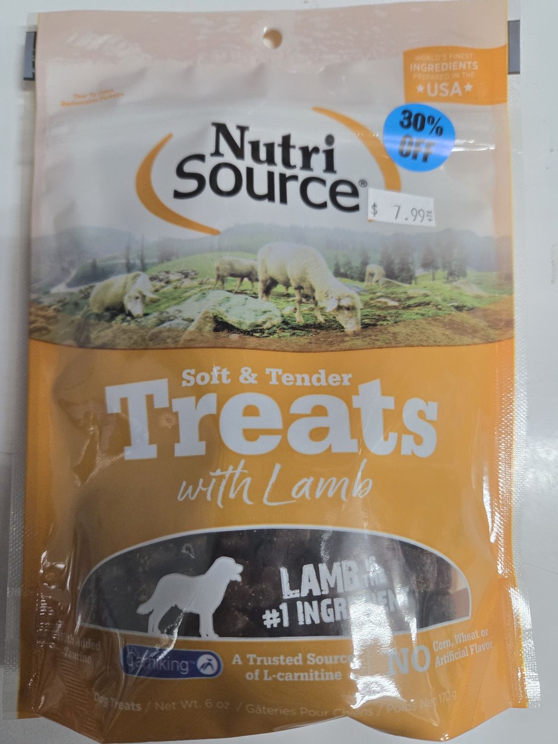 NutriSource Dog Treat Lamb 6oz