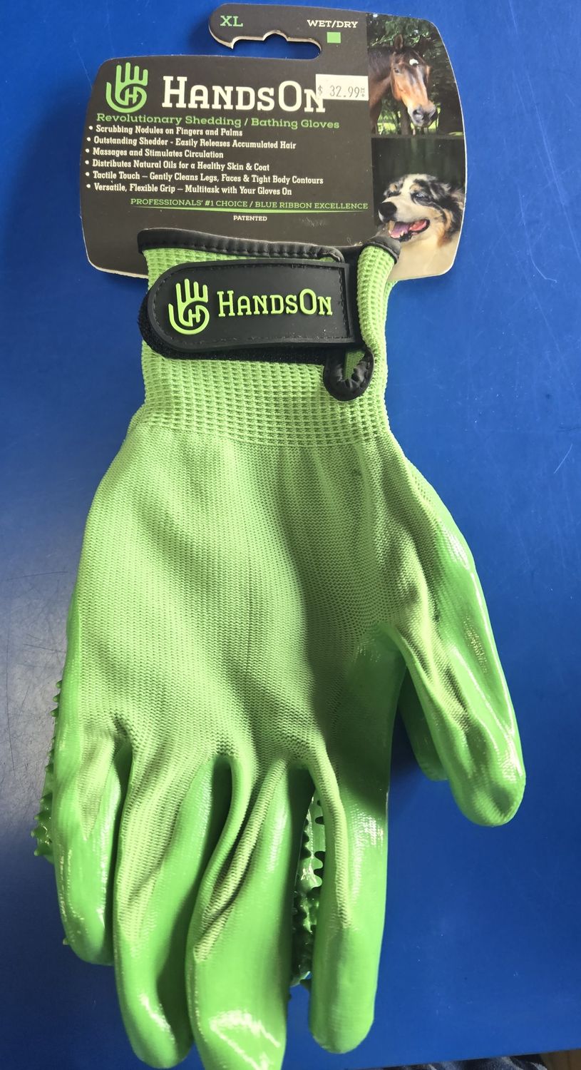 Hands On Groom Glove Xlg green pair