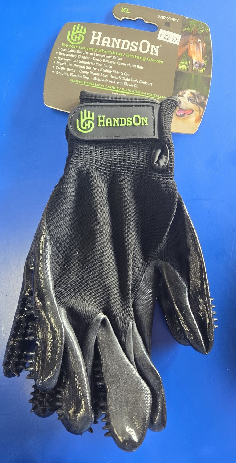 Hands On Groom Glove Xlg blk pair