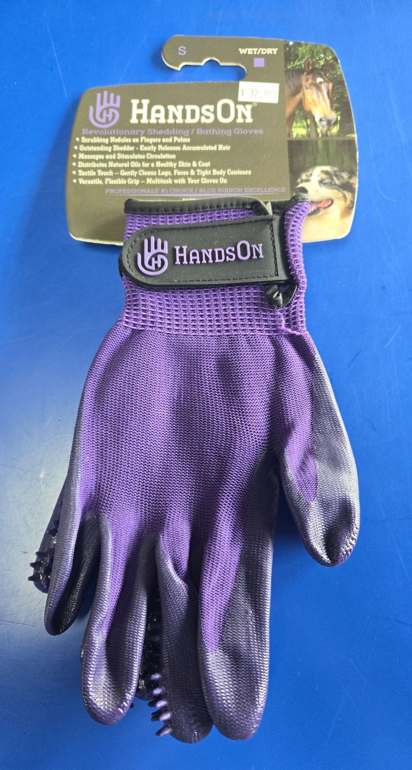 Hands On Groom Glove Sm purple pair
