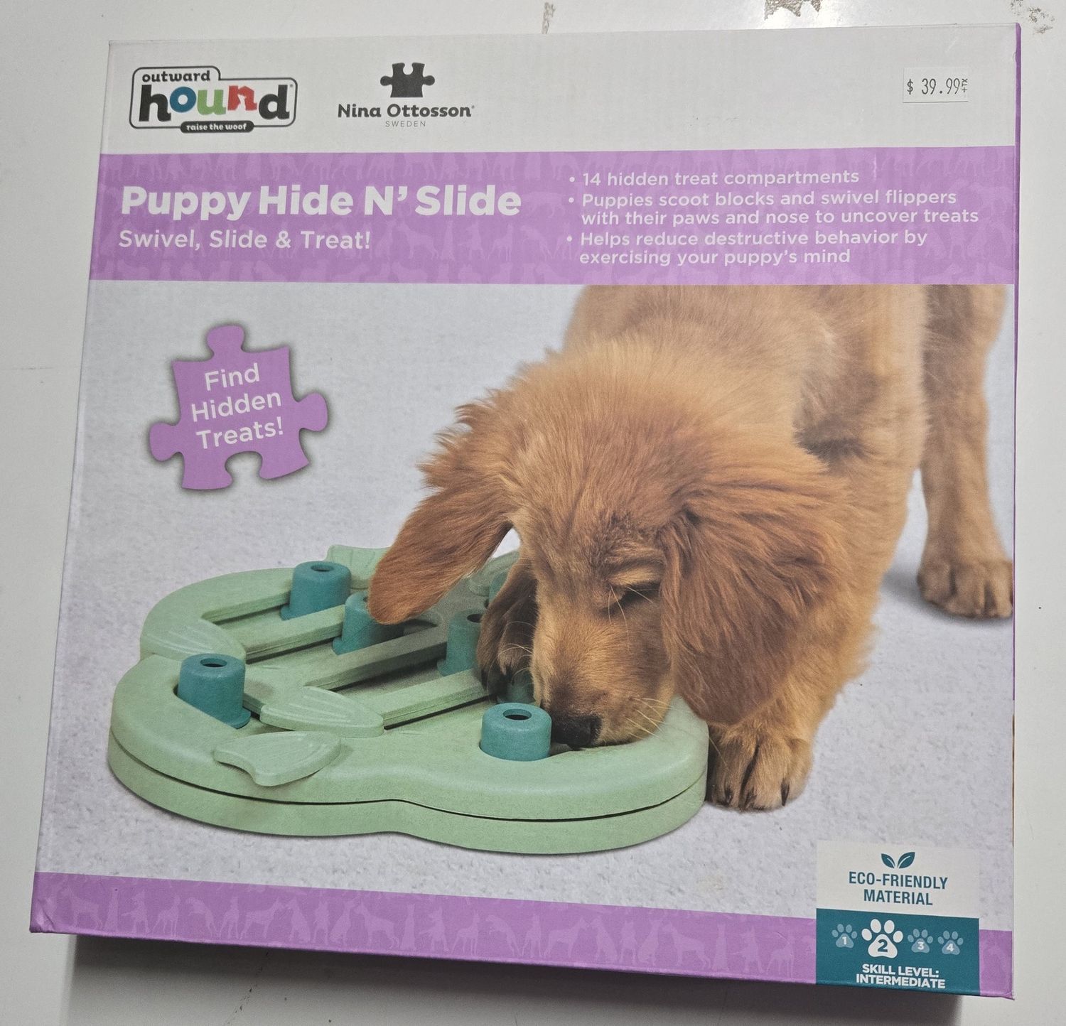 Puppy Hide N Slide Puzzle green