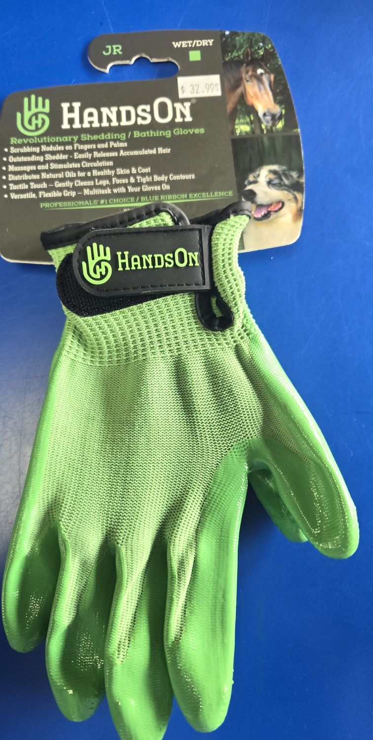 Hands On Groom Glove Jr green pair