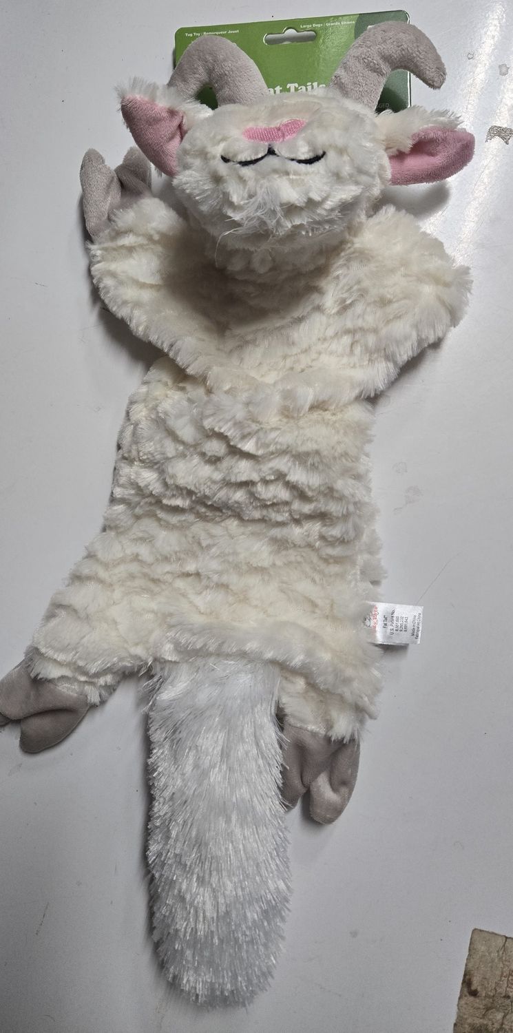 Fat Tail Billy Goat w/Squeaker Dog Toy