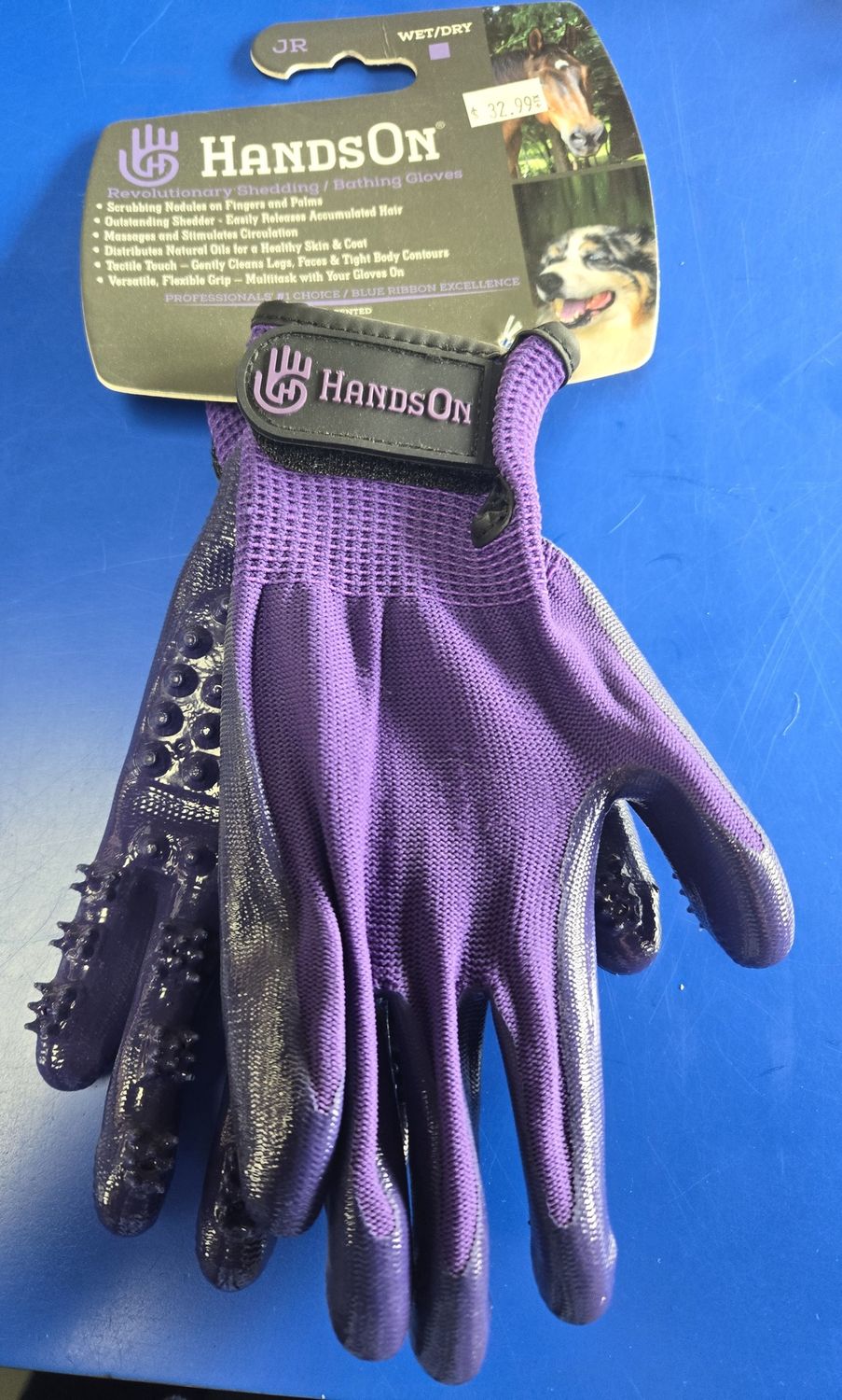 Hands On Groom Glove Jr purple pair