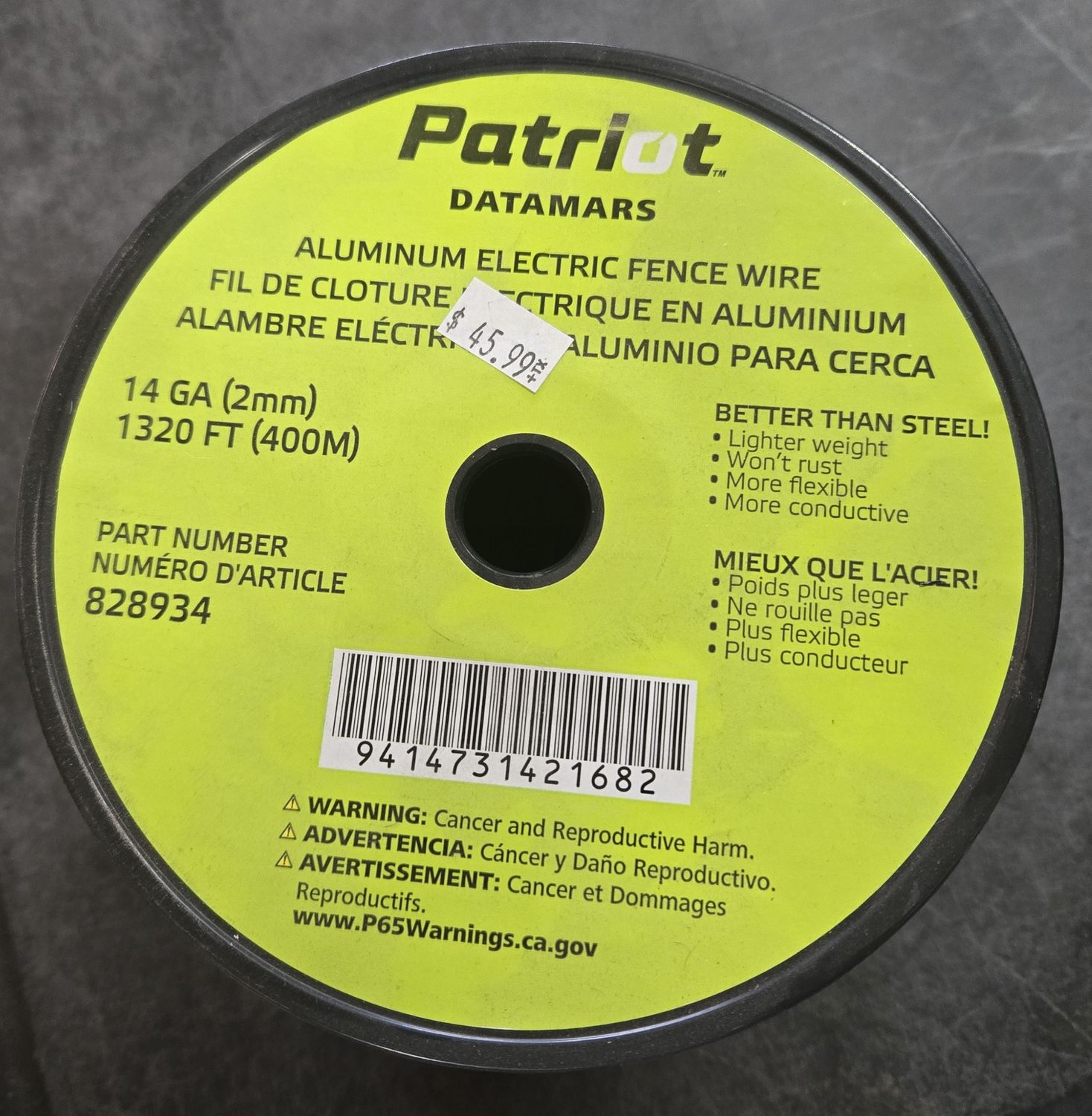 Patriot Alum Wire 14ga 1320ft