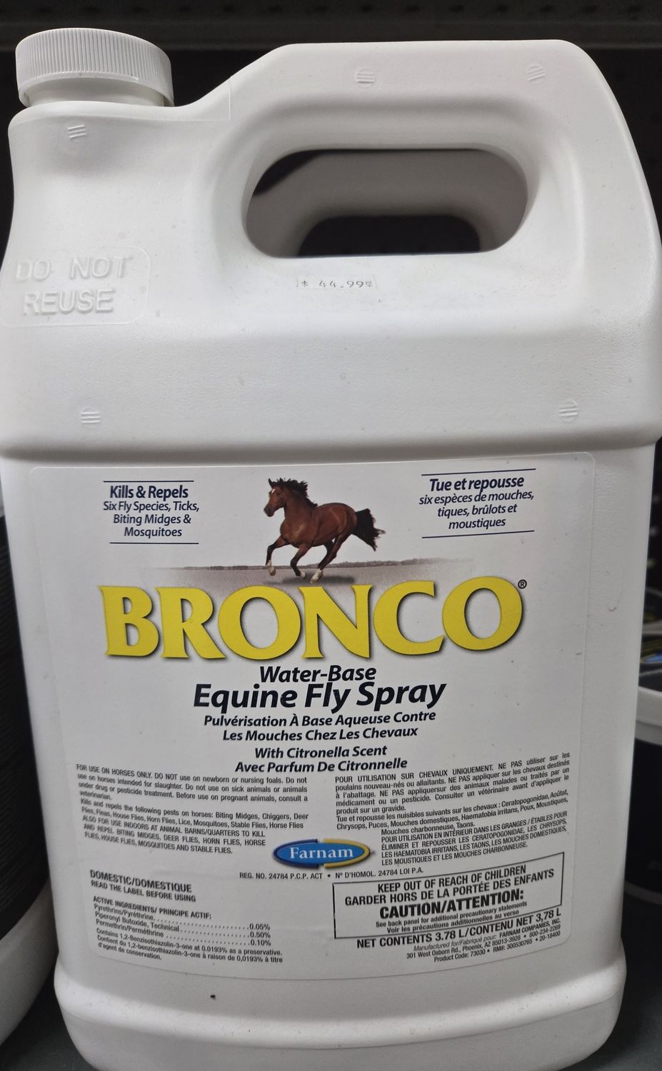 Farnam Bronco Fly Spray Refill 3.78L