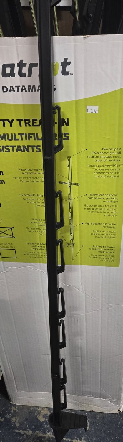 Stafix Sentinel Plastic Treadin Post Blk