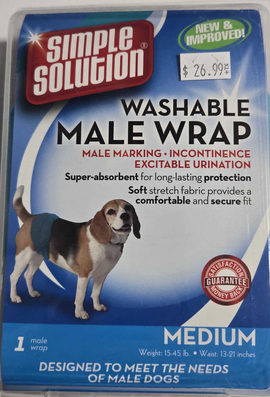 Pupsters Washable Male Wrap Diapers Med