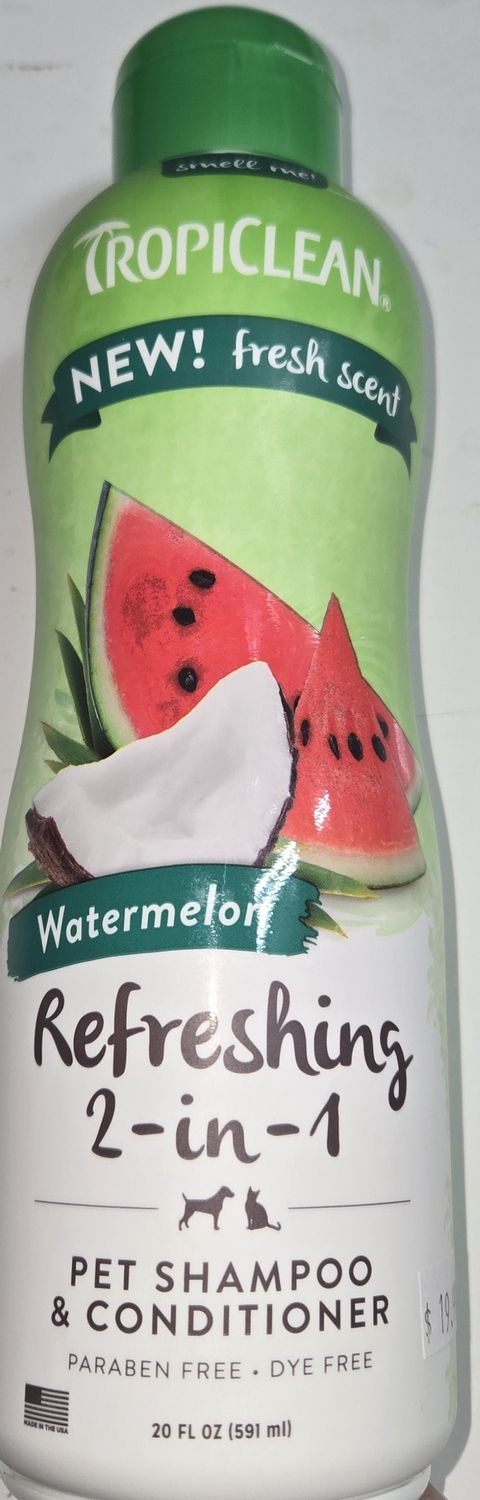 Tropiclean Watermelon 2 in 1 Shampoo &amp; Cond 20oz