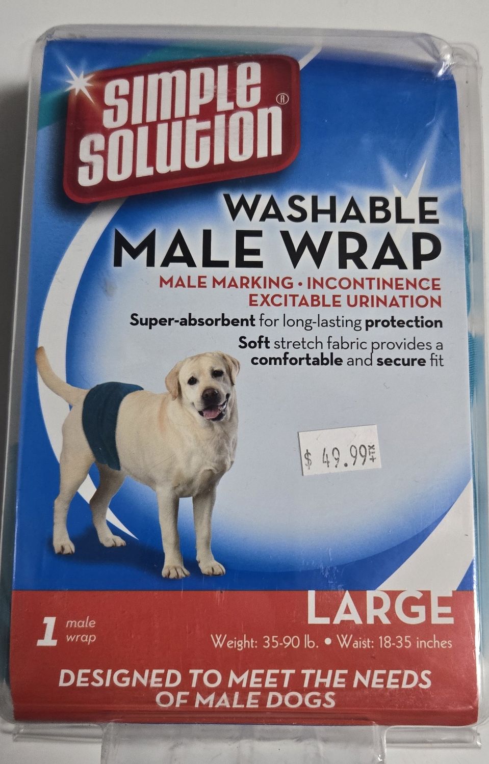 Simple Solutions Washable Male Wrap Lg