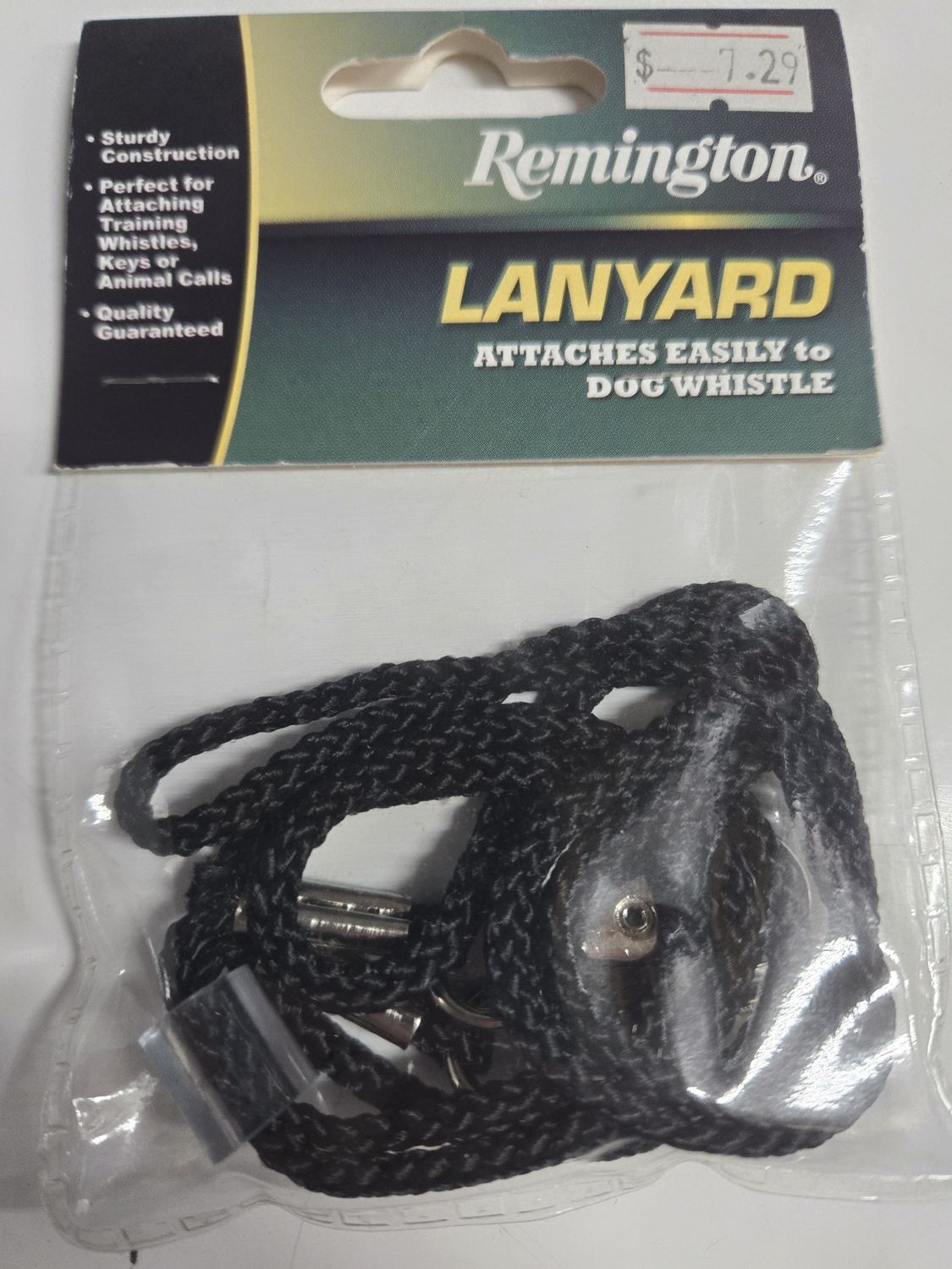 Black Braided Lanyard w/ Double Snap