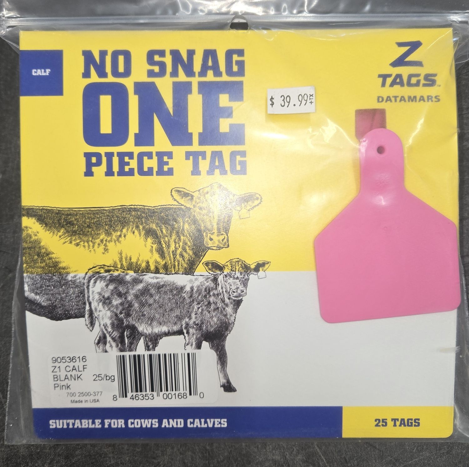 ZTAG 1 Piece Calf Blank pink