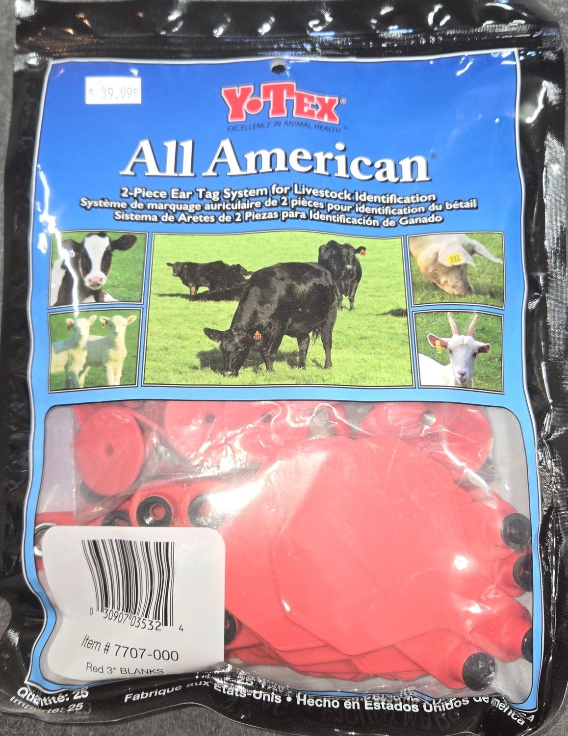 YTEX All American 3* Combo Blank 25pk Red