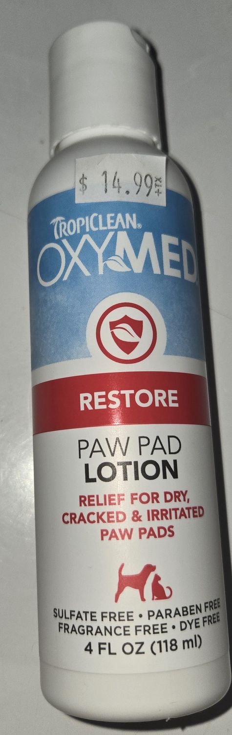 Tropiclean Oxy-Med Paw Pad Lotion 4oz