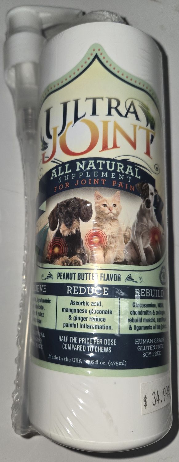 Ultra Oil Joint Supplement 16oz Peanut Butter Flavour