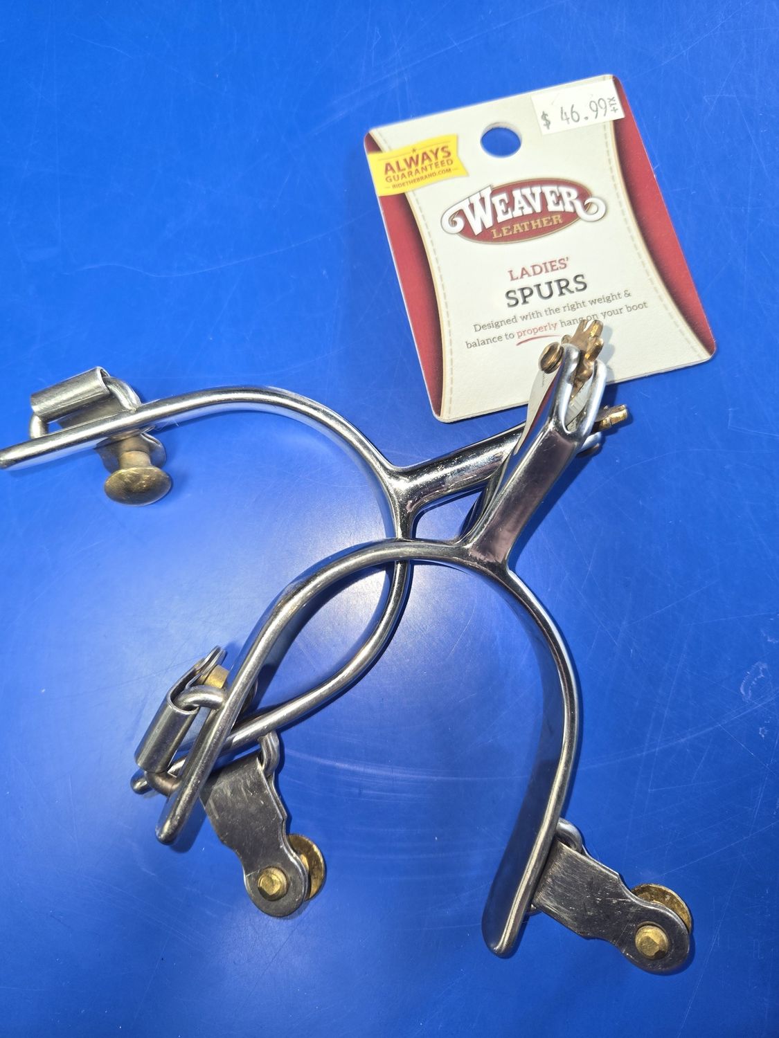 Weaver SS Ladies Spurs 1 3/4&quot; SHK 1/2&quot;BND