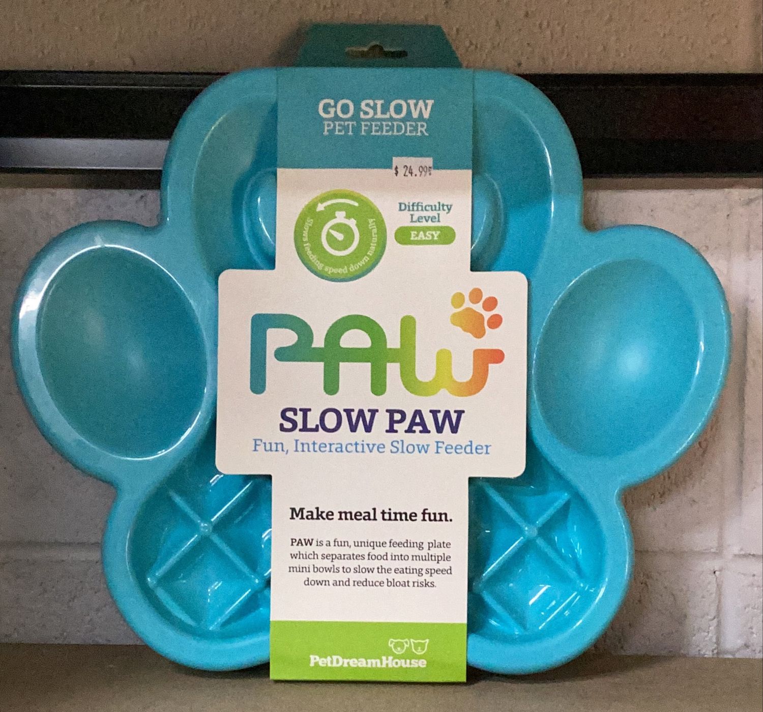 PDH Paw Slow Feeder Dish orange