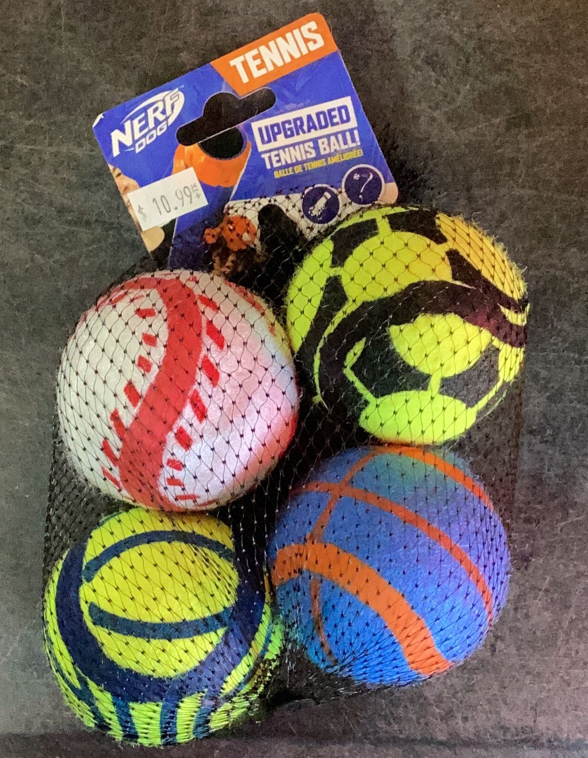 Nerf Dog Tough Sports Balls 4Pk