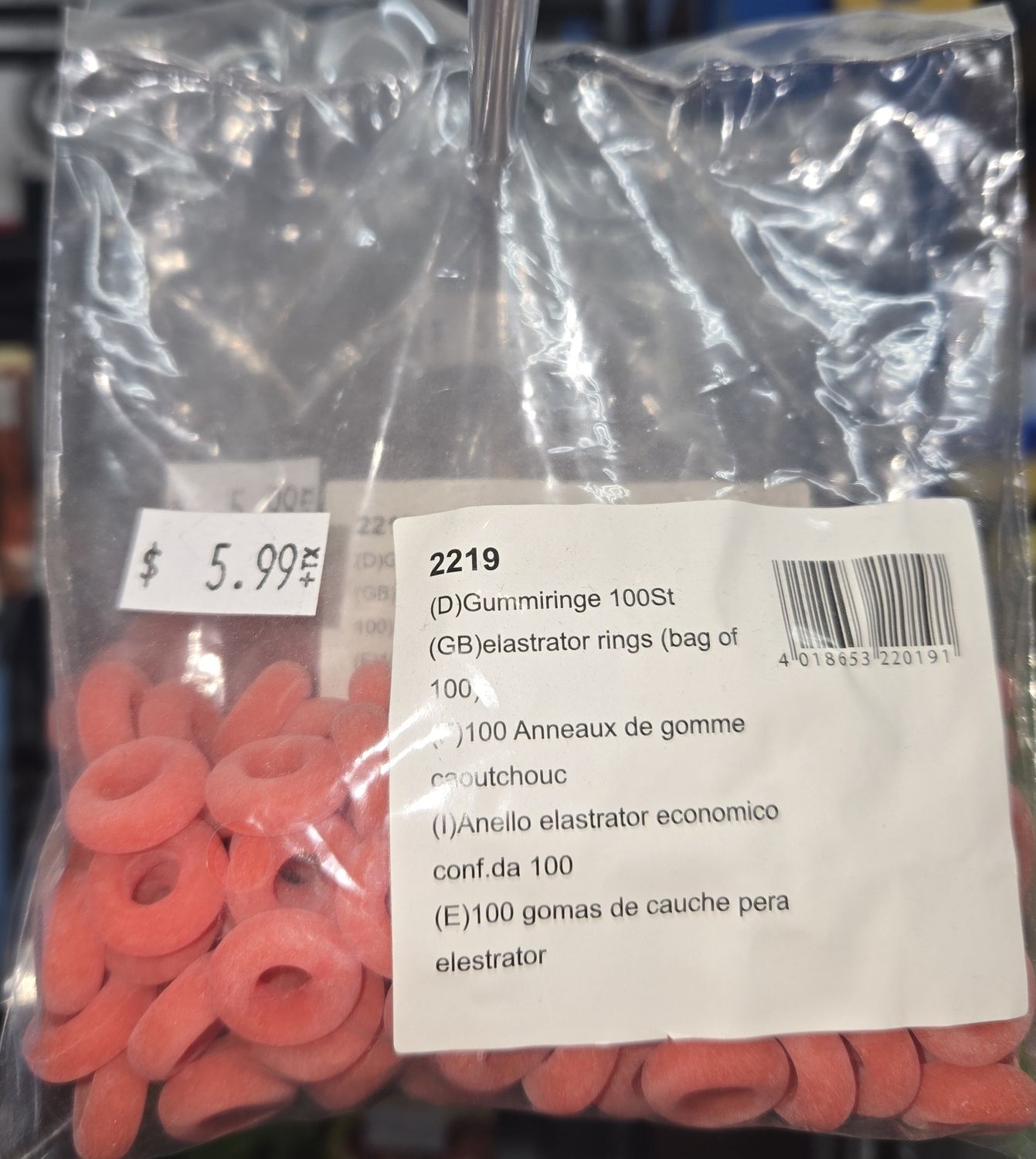 Castrator Rings Orange 100Pk