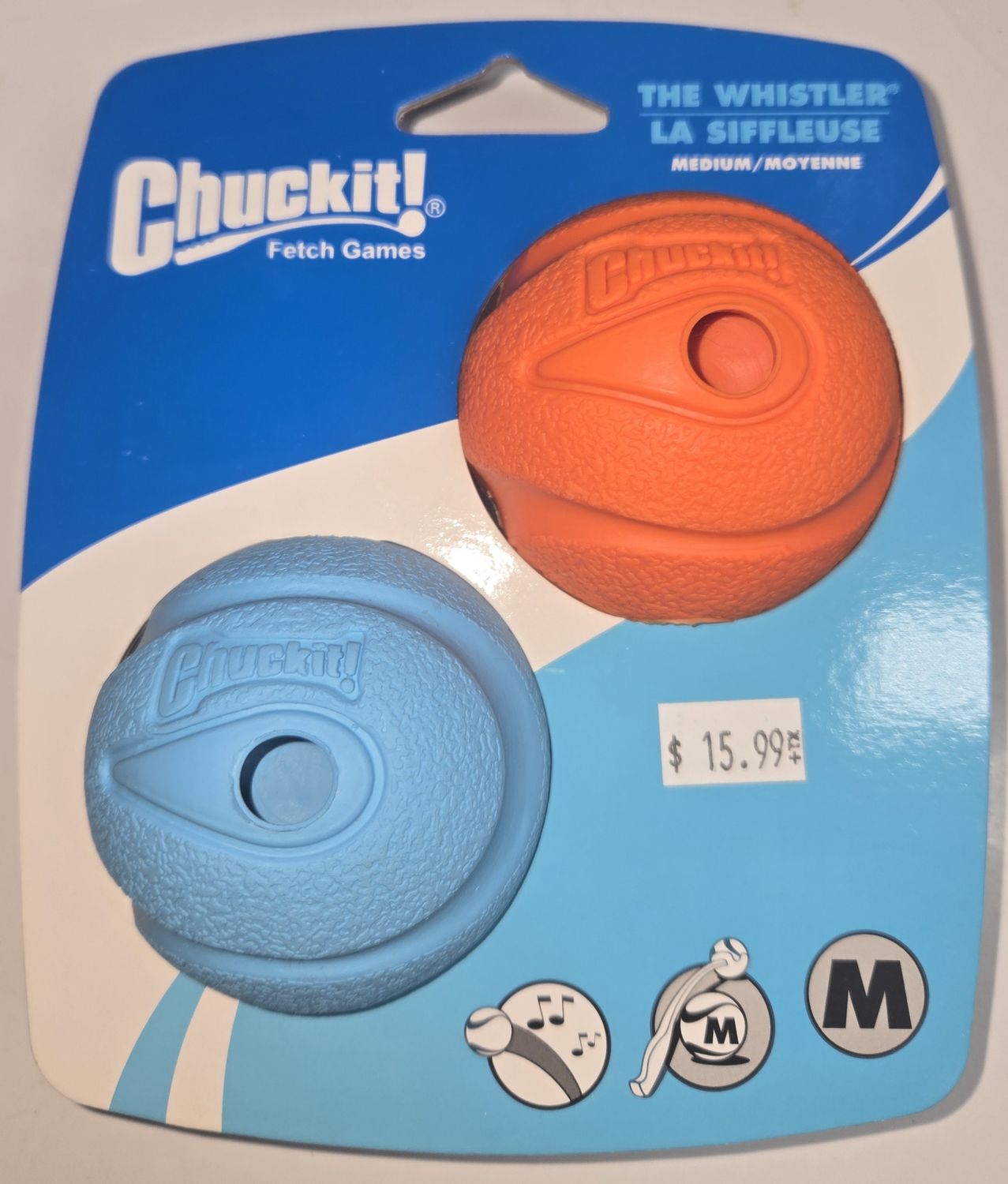 Chuck It! Whistler Ball Med 2pk