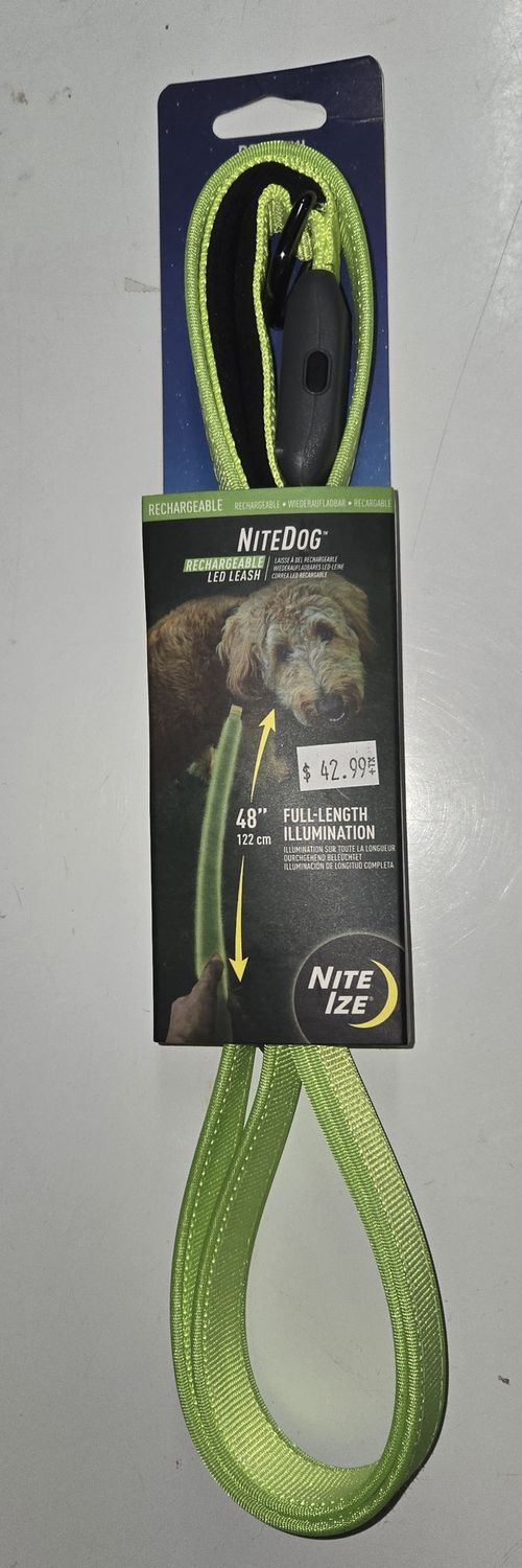 Nite Ize Nite Dog Rechargeable LED Leash Lime Green