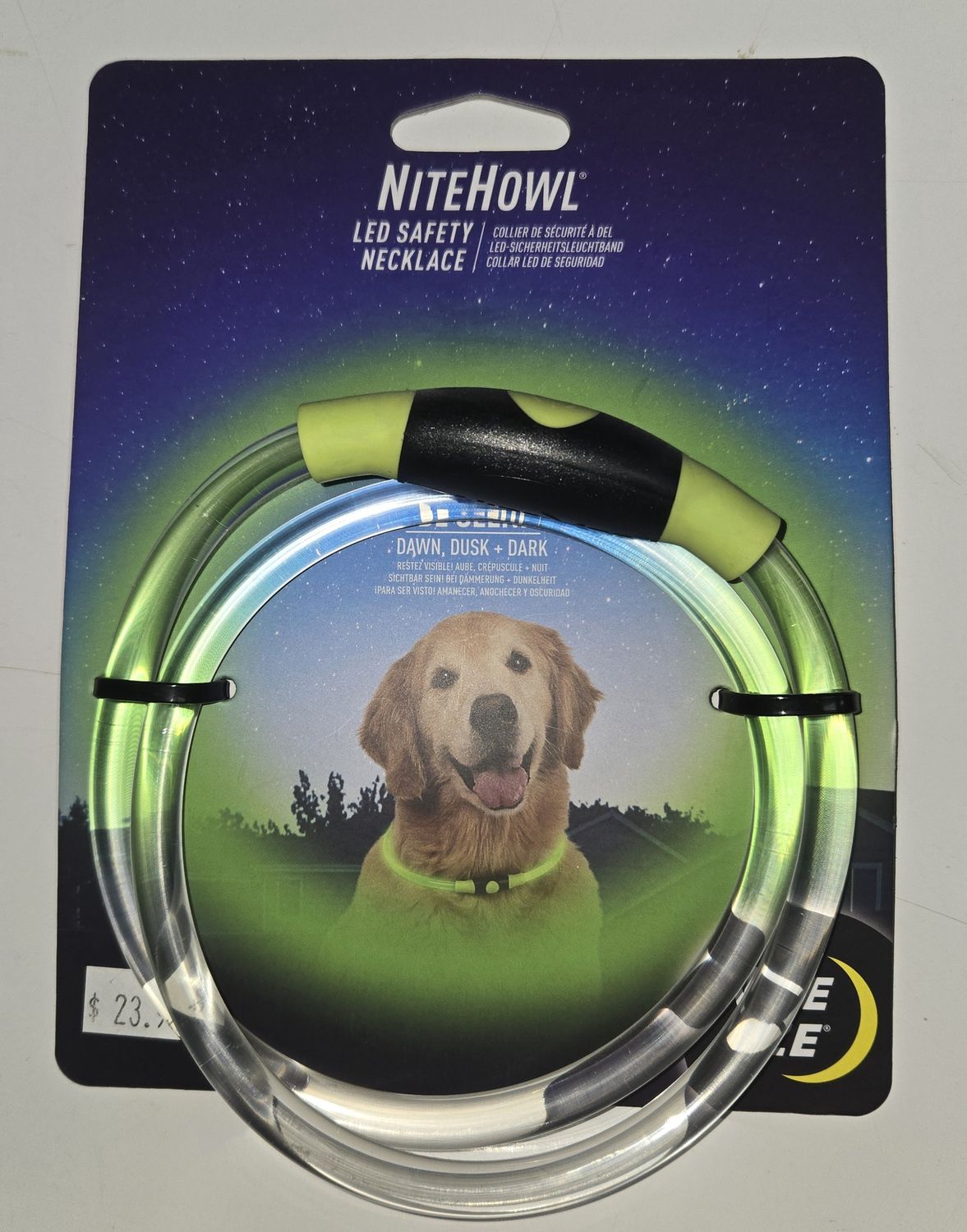 Nite Howl LED Safety Collar green
