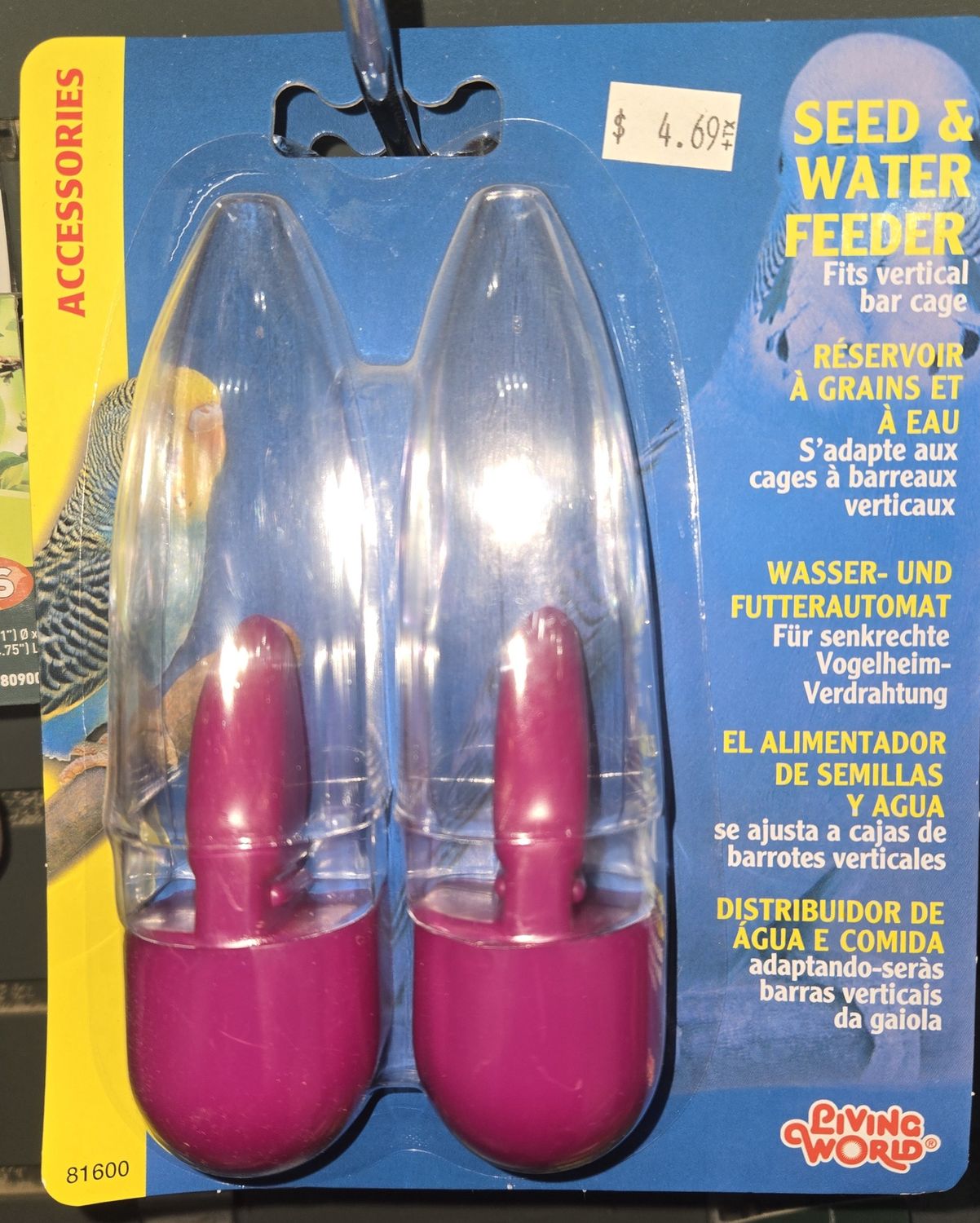 Living World Bird Seed &amp; Water Feeder 2pk