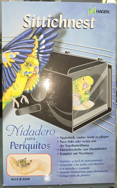 Budgie Breeding Nest Box Blk