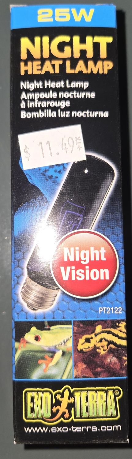 Exo Terra Night Heat Lamp Bulb T10 25W