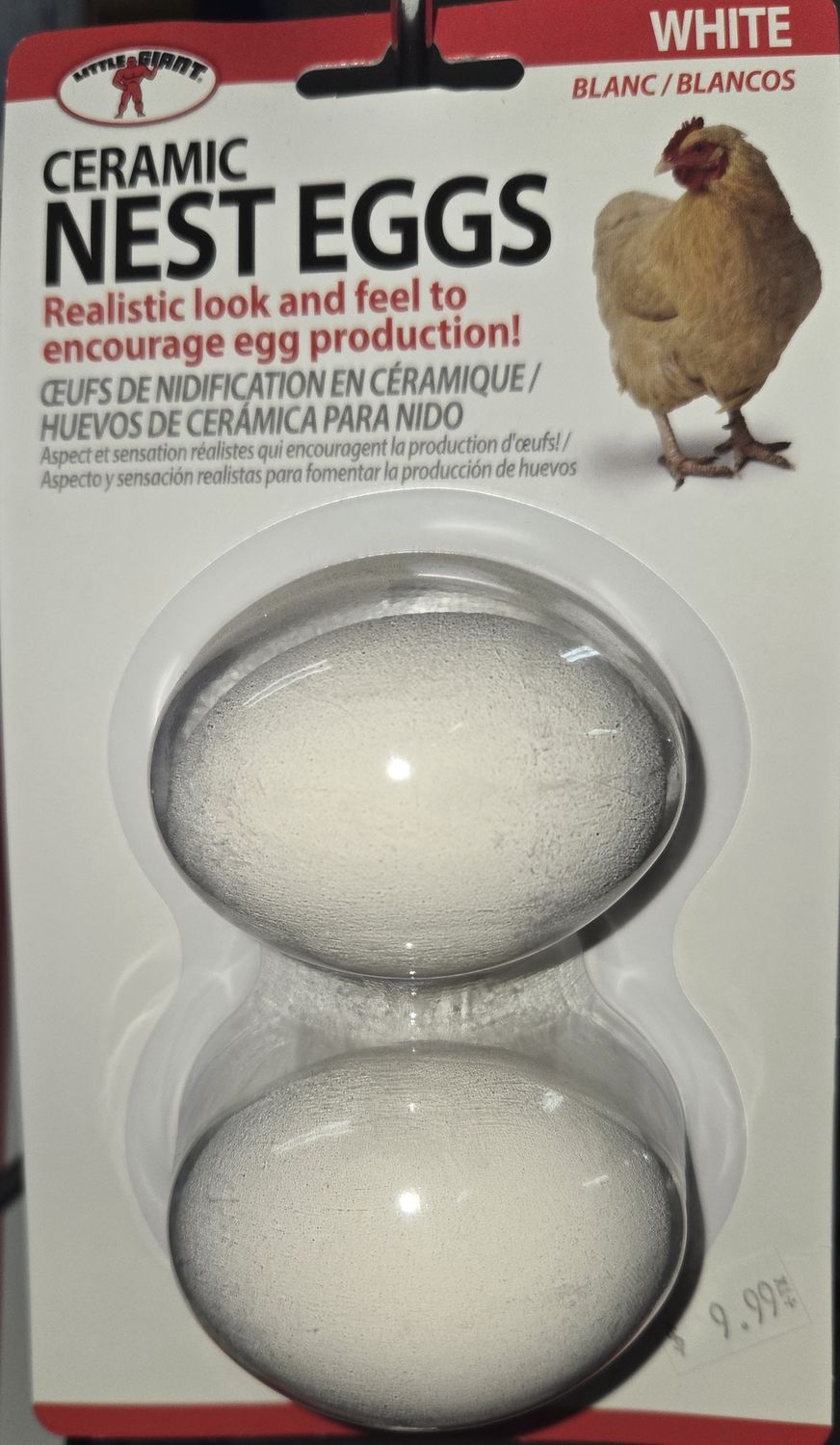 Ceramic Nest Eggs 2pk white