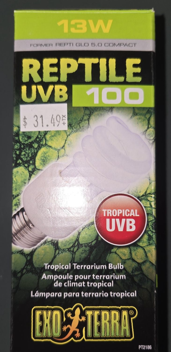 Exo Terra UVB 100 Tropic Terrarium Bulb 110V 13W