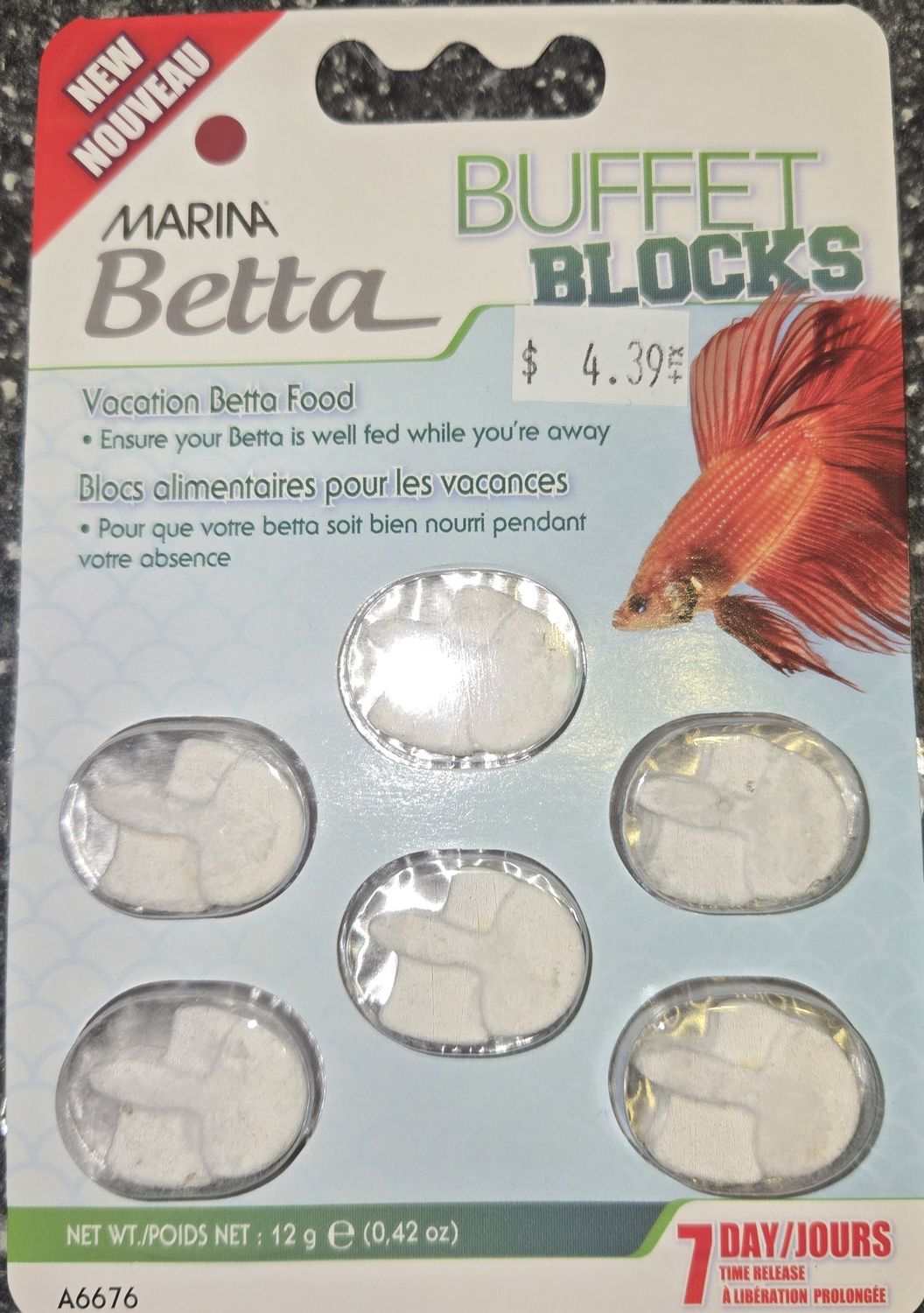 Marina Betta Vacation Block Food 12g