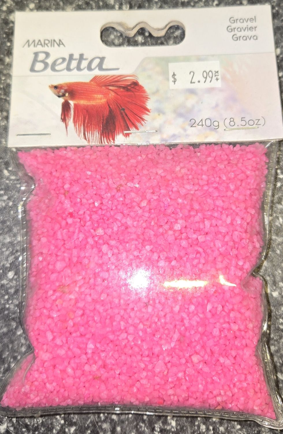 Betta gravel pink