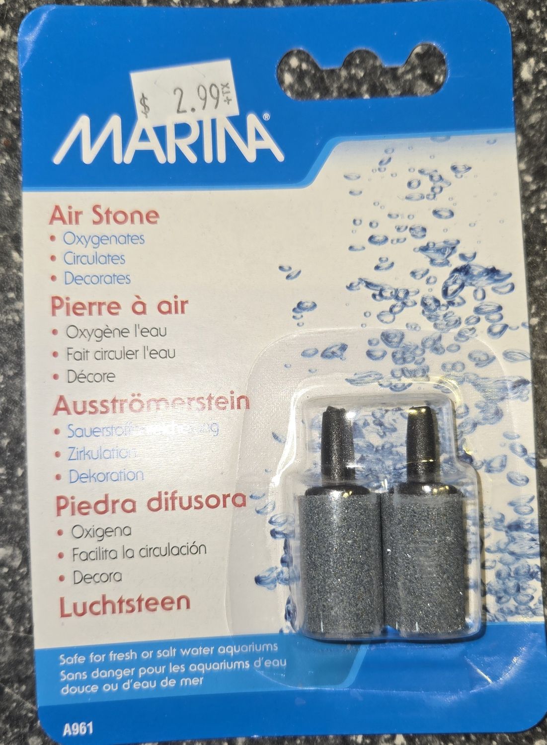 MA Airstone Cylindrical 2.84cm