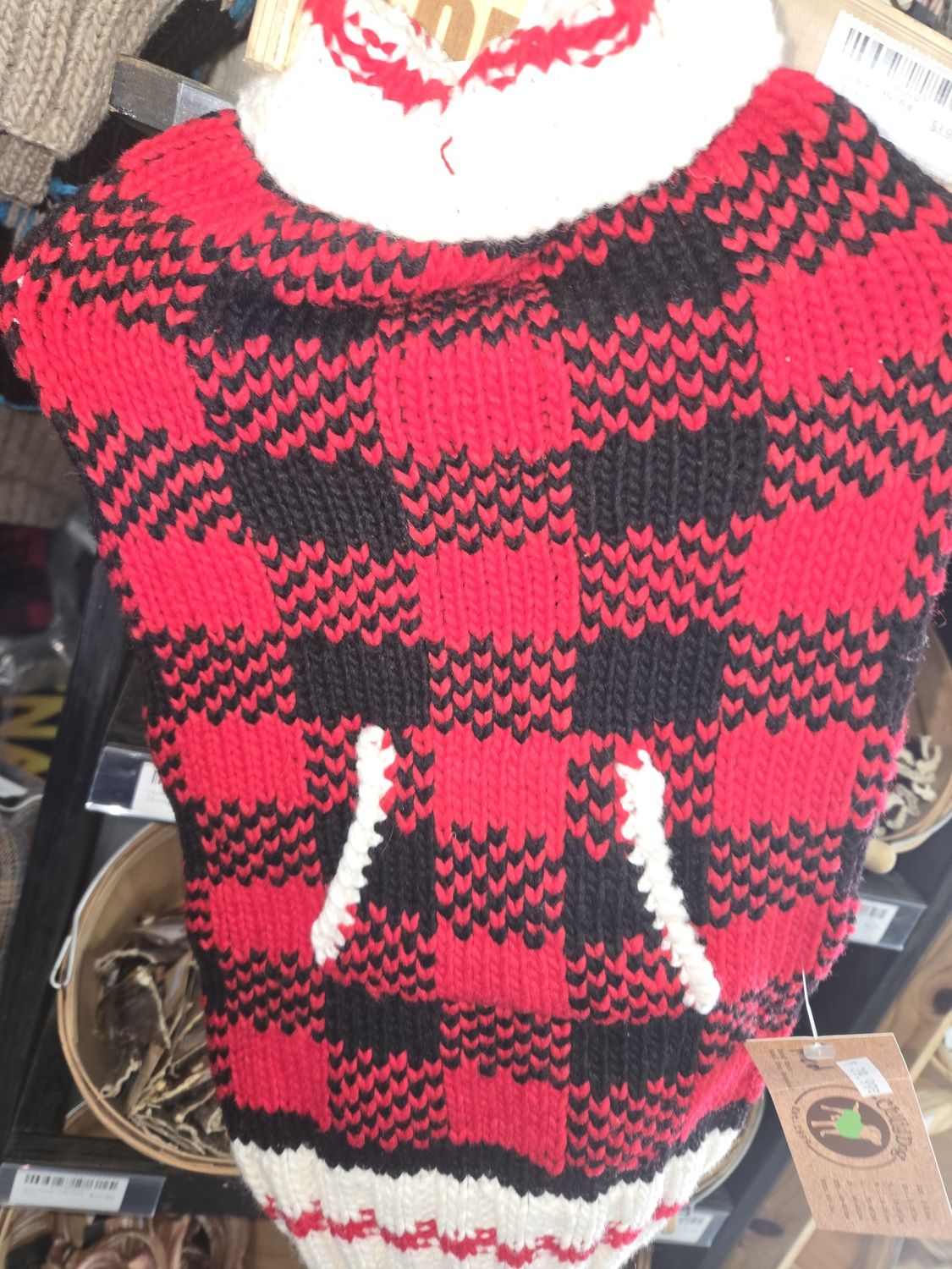 Chilly Dog Sweater - Buffalo Plaid Med