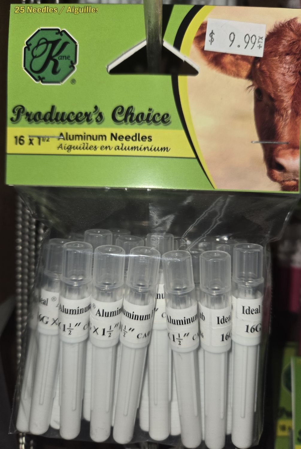 Disposable Aluminum Needles 16x1.5  25pk