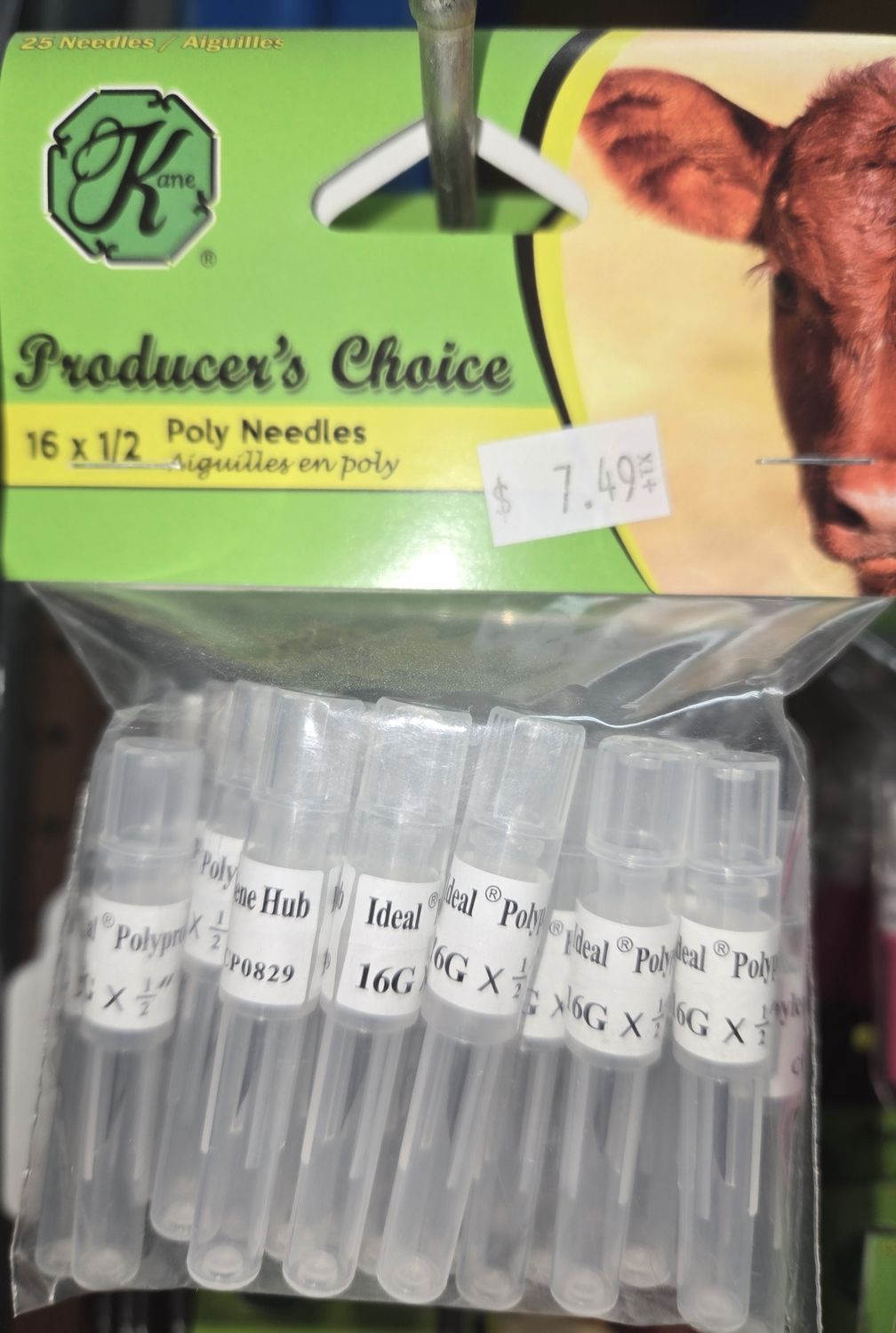 Disposable Poly Needles 16x1/2
