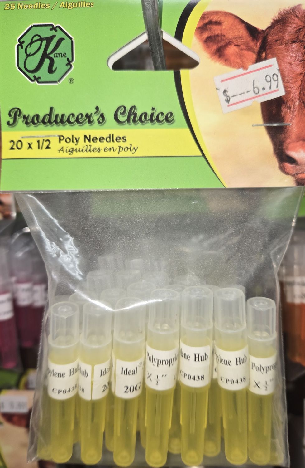 Disposable Poly Needles 20x1/2