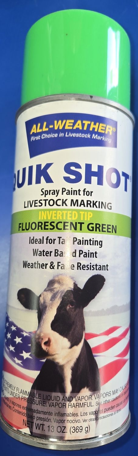 Quick Shot Livestock Marker w/Inverted Tip 12oz green