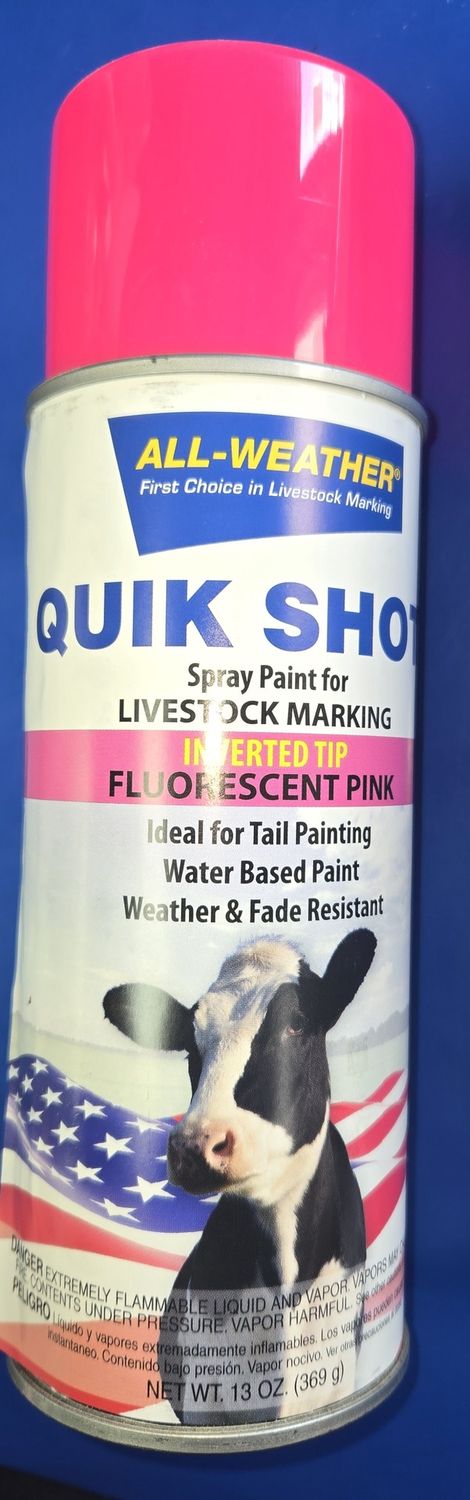 Quick Shot Livestock Marker w/Inverted Tip 12oz pink