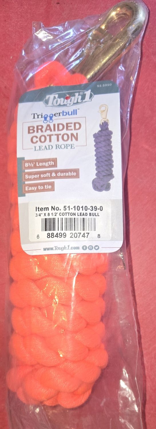 Tough 1 3/4&quot; Cotton Lead w/Bull Snap OR