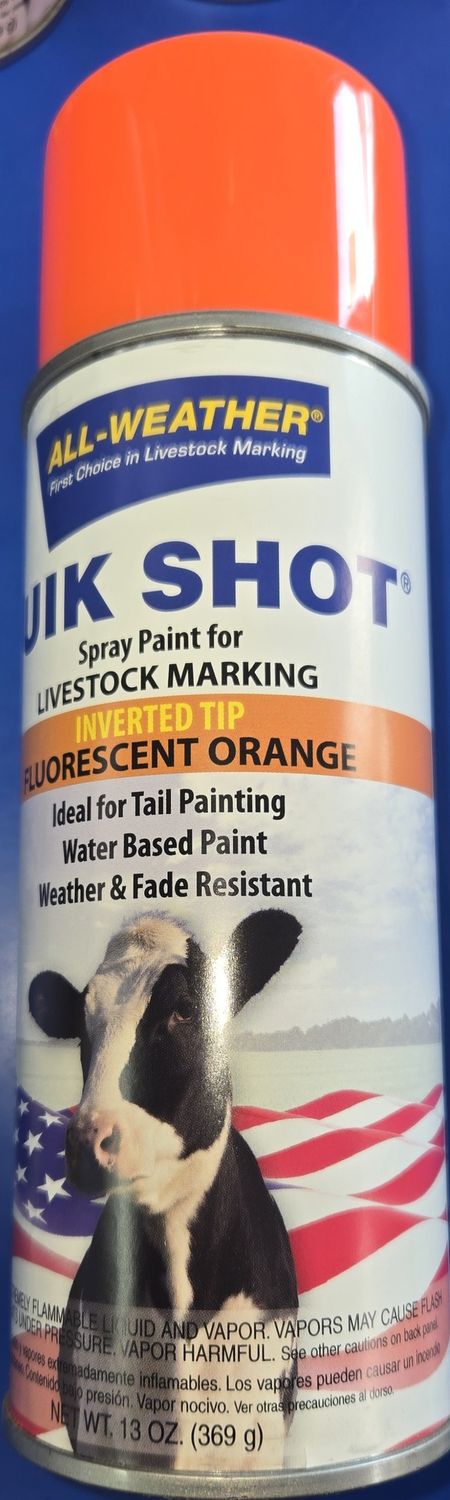 Quick Shot Livestock Marker w/Inverted Tip 12oz orange