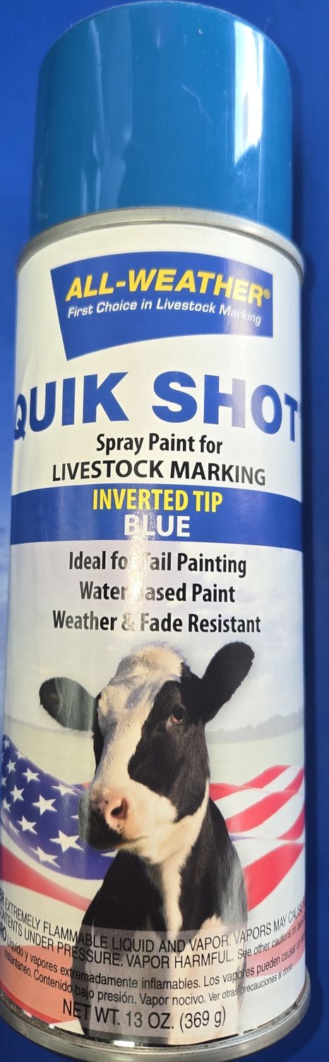 Quick Shot Livestock Marker w/Inverted Tip 12oz blue
