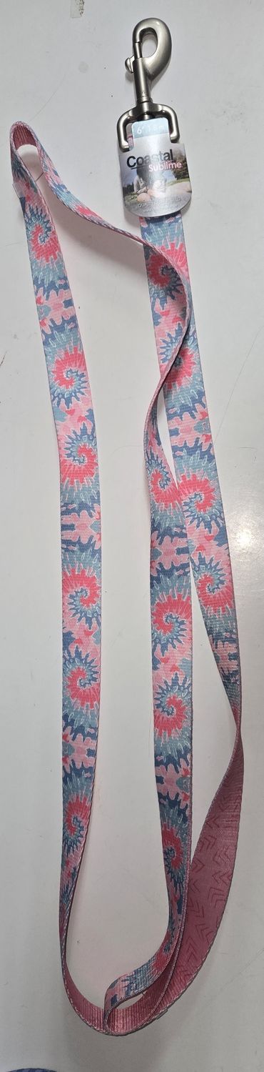 Sublime Leash Pink Tie Dye w/Pink Arrows M/Lg 