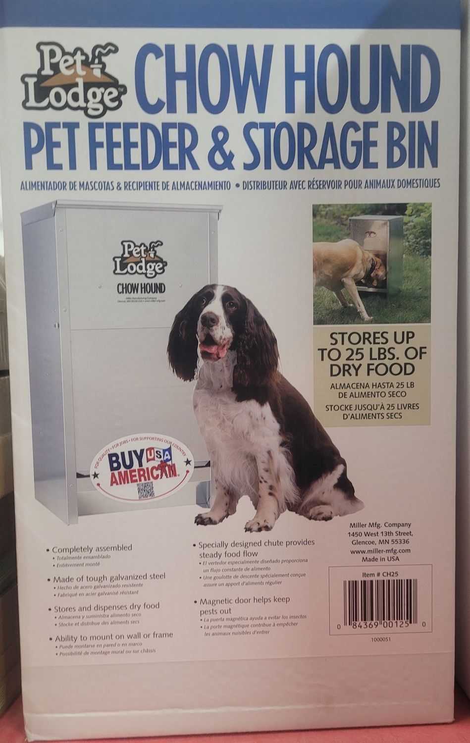 Galvanized Dog Feeder 25Lb
