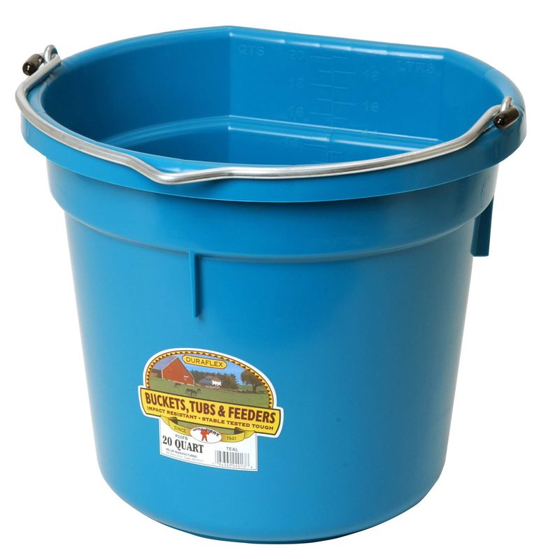 20qt Flatback Bucket teal