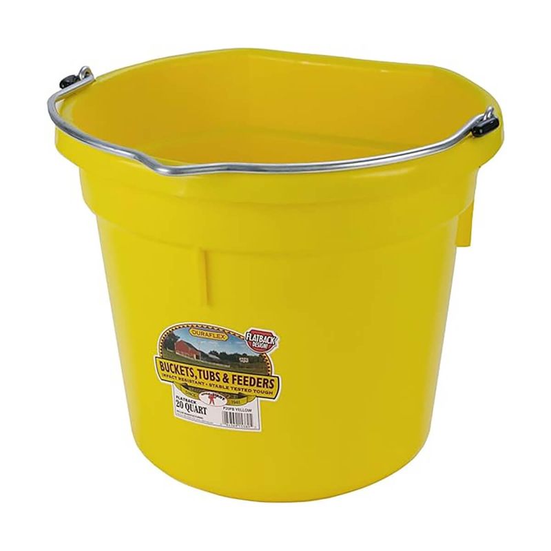 20qt Flatback Bucket yellow